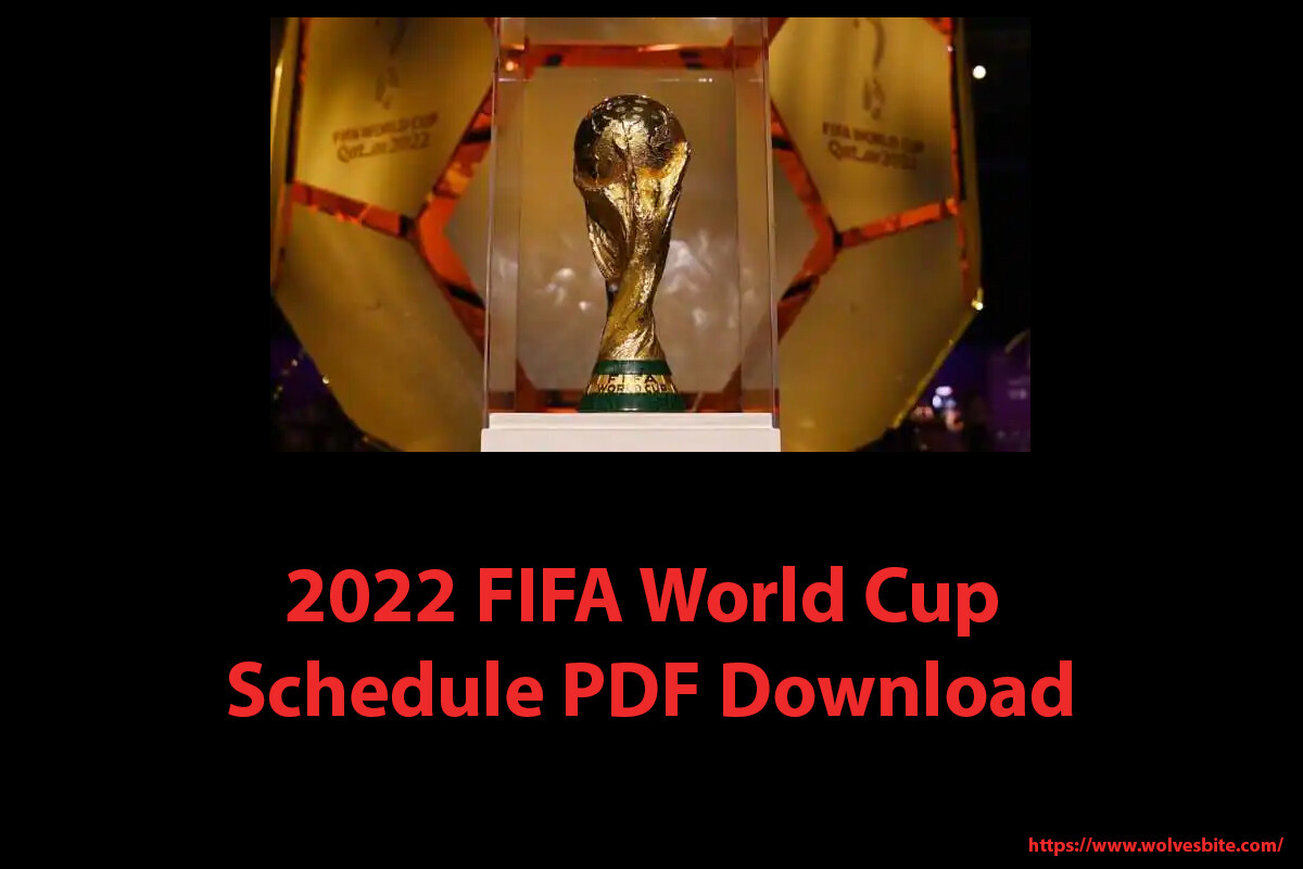 FIFA World Cup Schedule PDF Download 2022