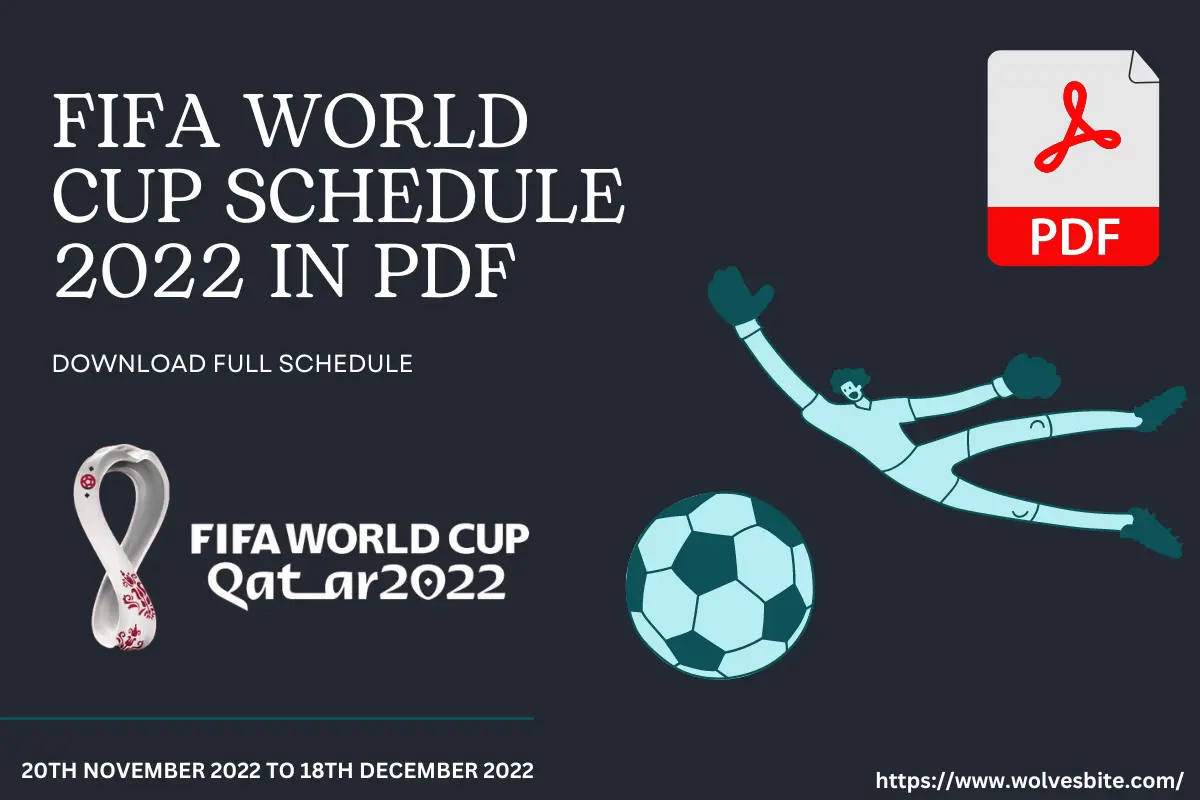 FIFA World Cup 2022 PDF Schedule