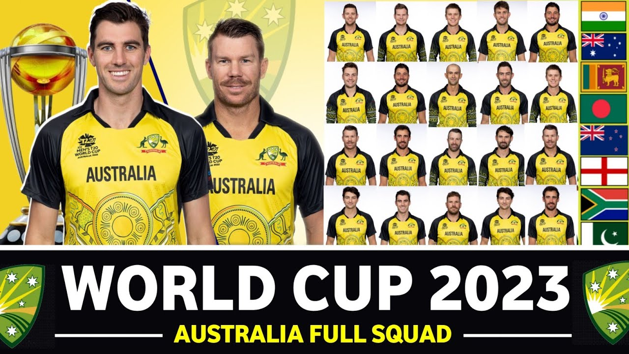 Australia Team Squad For Icc Cricket World Cup 2023